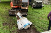 На подвір’ї маєтку Митрополита Андрея Шептицького демонтували пам’ятник красснай армії