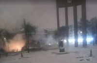 Російський дрон вибухнув поруч з пам'ятником Степанові Бандері у Львові