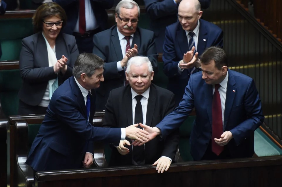 Зліва направо в першому ряду: Кухцінський, Качинський, Блащак